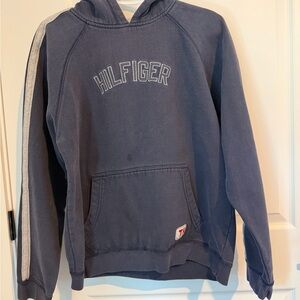 Hilfiger Navy Hoodie with Grey Accents